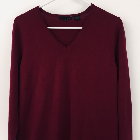 Jeanne Pierre V-Neck Sweater Top - Picture 3 of 5